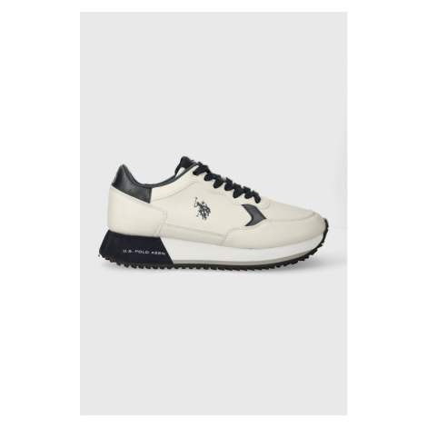 Sneakers boty U.S. Polo Assn. CLEEF bílá barva, CLEEF004W/CYN1