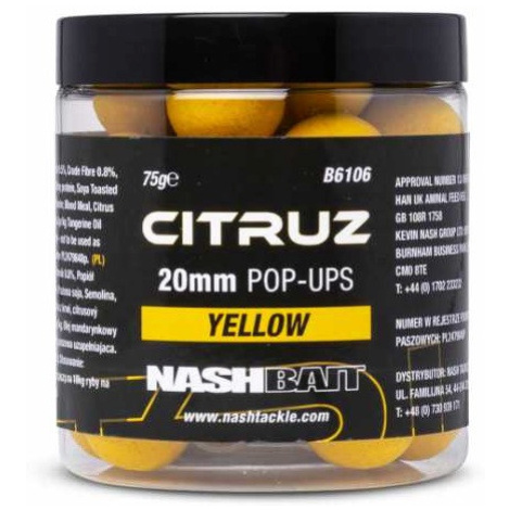 Nash plovoucí boilies citruz pop ups yellow 75 g - 20 mm