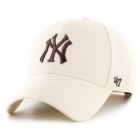 Kšiltovka 47 brand MLB New York Yankees béžová barva, s aplikací, B-MVPSP17WBP-NTAE