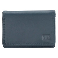 Double-D Modrá malá kožená peněženka 