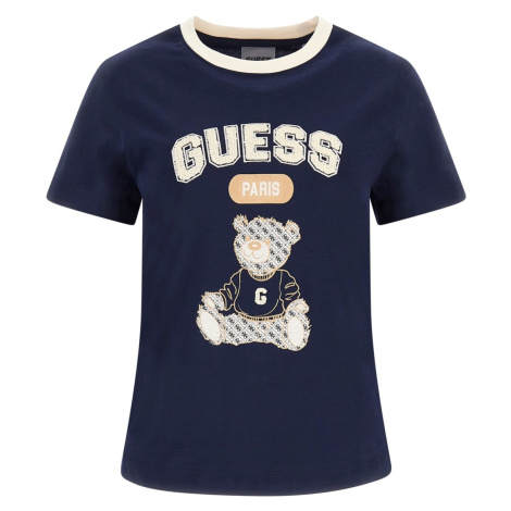 Dámské tričko Guess Sarah Logo BEA V4BI10 | modrá