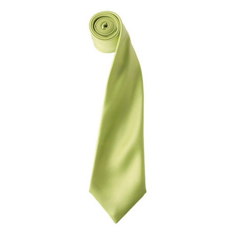 Premier Workwear Pánská saténová kravata PR750 Lime -ca. Pantone 382