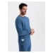 Men's tracksuit set jogger pants + sweatshirt - dark blue V4 Z79