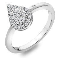 Hot Diamonds Elegantní stříbrný prsten s diamantem a topazy Glimmer DR255 59 mm
