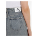 Modrá dámská džínová midi sukně Calvin Klein Jeans Front Split