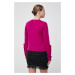 Vlněný svetr Pinko dámský, fialová barva, lehký, 101991.A189