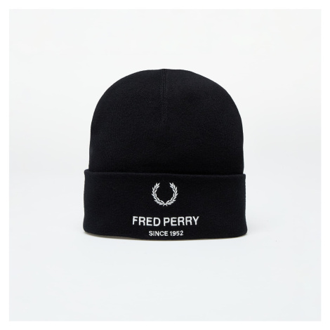 Čepice FRED PERRY Flp Poly Beanie Black