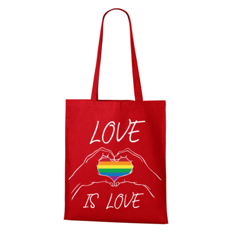 Plátěná taška s potiskem Love is love - podpora LGBT BezvaTriko