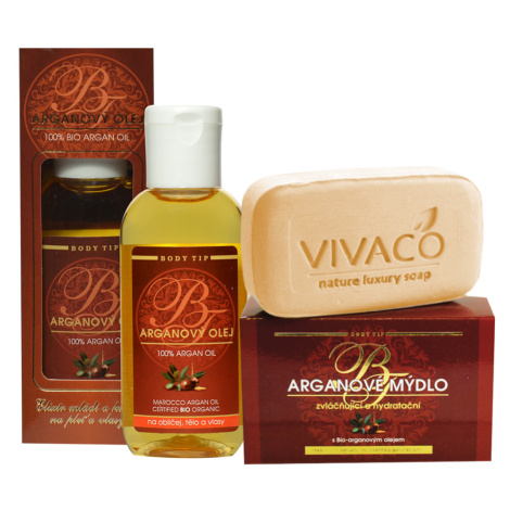 Vivaco Dárková kazeta BIO - arganový olej + arganové mýdlo tuhé