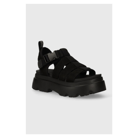 Sandály UGG Cora dámské, černá barva, na platformě, 1152698