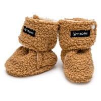 T-TOMI TEDDY Booties Brown dětské capáčky 9-12 months 1 ks