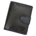 Pánská kožená peněženka Wild 125131B černá / modrá