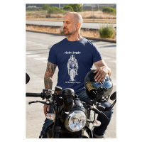 MMO Pánske tričko Všude dobře na motorce nejlíp Barva: Půlnoční modrá