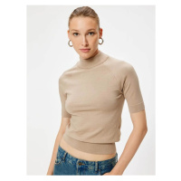 Koton High Collar Knitwear Sweater Short Sleeve