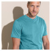Blancheporte Sada 3 triček s výstřihem do "V" a krátkými rukávy korálová/sv.zelená/indigo