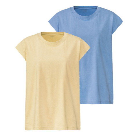 esmara® Dámské triko, 2 kusy (modrá/žlutá)