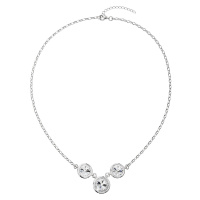 Evolution Group Stříbrný náhrdelník s krystaly Swarovski bílý 32039.1