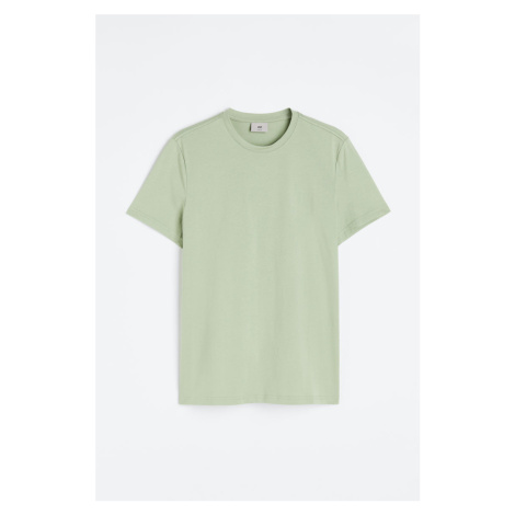 H & M - Tričko z bavlny pima Slim Fit - zelená H&M