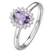 Brosway Elegantní stříbrný prsten Fancy Magic Purple FMP75 50 mm
