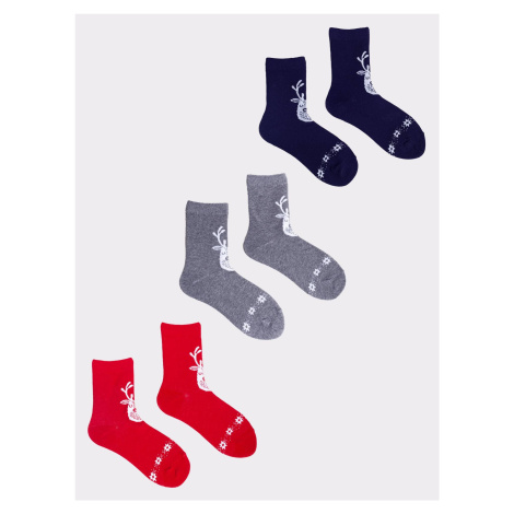 Yoclub Kids's Christmas Socks 3-Pack SKA-X048U-AA00