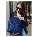 Tmavě modrý dámský puntíkovaný batoh VUCH Joanna Dotty Hasling
