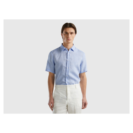 Benetton, 100% Linen Short Sleeve Shirt United Colors of Benetton