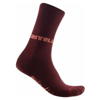 Castelli Quindici Soft Merino W Sock Bordeaux L/XL Cyklo ponožky