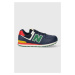 Dětské sneakers boty New Balance GC574CT tmavomodrá barva