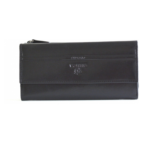 Valentini Dámská peněženka na šířku s velkým zipem kožená černá, 19 x 2 x 10 (SV00-563B802-09KUZ