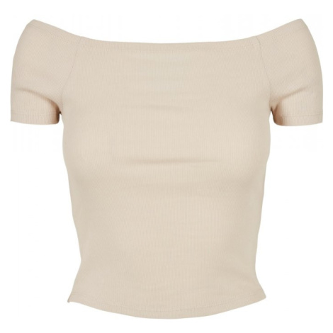 Ladies Off Shoulder Rib Tee - softseagrass Urban Classics