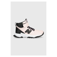 Dětské kožené zimní boty New Balance PT800TP3 růžová barva