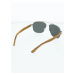 VeyRey Dřevěné sluneční brýle pilotky Pent stříbrná skla