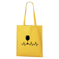 DOBRÝ TRIKO Bavlněná taška s potiskem Tep srdce víno Barva: Žlutá