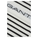 TOP GANT STRIPED RIBBED TANK TOP černá