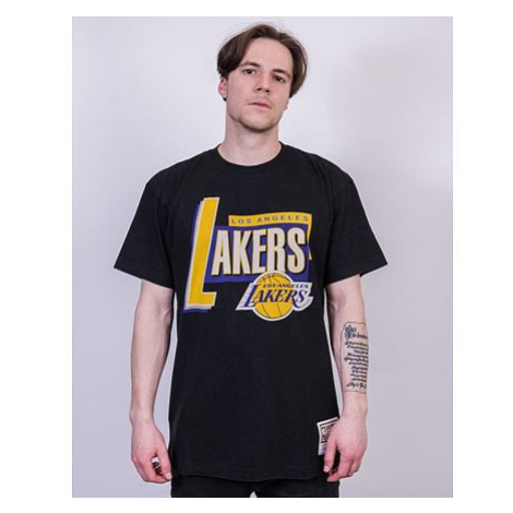 Triko Mitchell & Ness Los Angeles Lakers Center Circle SSTEINTL930 Washed Black