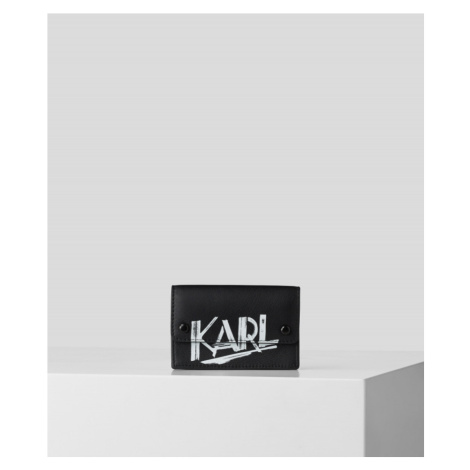 Pouzdro na platební karty karl lagerfeld k/ikon print deco ch černá