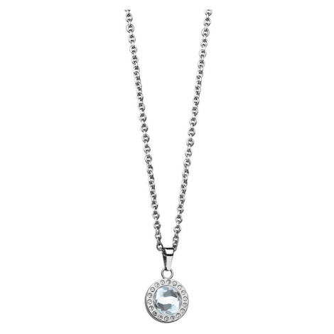 Bering Slušivý ocelový náhrdelník s čirými krystaly Artic Symphony 429-17-450