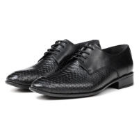 Ducavelli Croco Genuine Leather Men's Classic Shoes, Derby Classic Shoes, Laced Classic Shoes