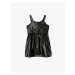 Koton Leather Look Dress Strap Pleated