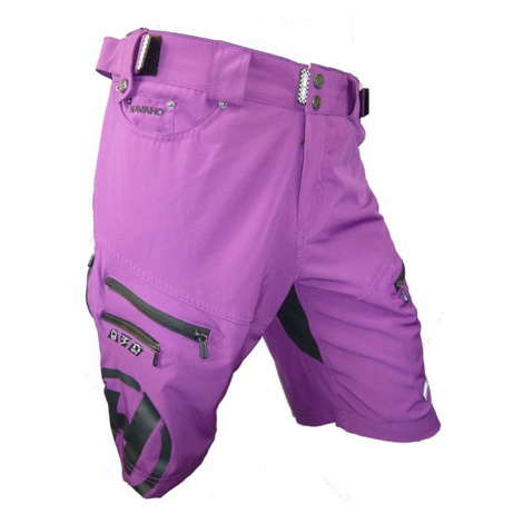 HAVEN Cyklistické kalhoty krátké bez laclu - NAVAHO SLIMFIT - fialová