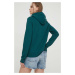 Mikina Hollister Co. dámská, zelená barva, s kapucí, s aplikací