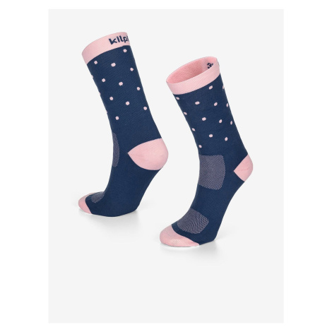 Růžovo-modré unisex puntíkované ponožky Kilpi DOTS