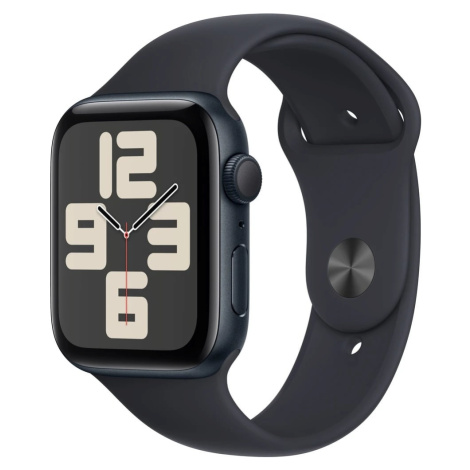 Apple Apple Watch SE (2023) Cellular 44mm sportovní silikonový řemínek temně inkoustový M/L