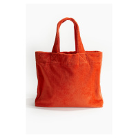 H & M - Plážová taška z bavlněného froté - oranžová
