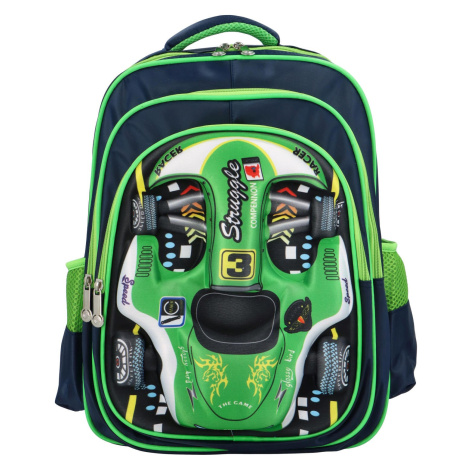 Dětský látkový školní batoh Formule, zelená New Berry
