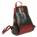 Dámský kožený batoh Vera Pelle Florence 2001 černý / červený