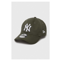 Bavlněná baseballová čepice New Era NEW YORK YANKEES zelená barva