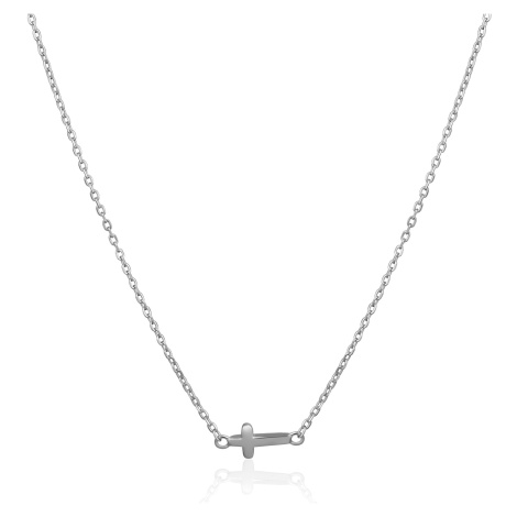JVD Stříbrný náhrdelník s křížkem SVLN0450XH20045