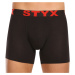 Styx 5PACK pánské boxerky long sportovní guma černé M