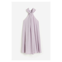 H & M - Áčkové šaty halterneck - fialová